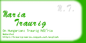 maria traurig business card
